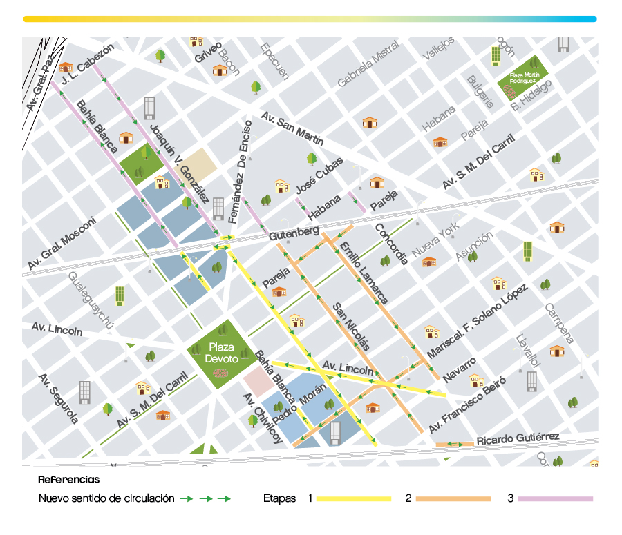 Cambian de sentido 163 cuadras de 22 calles de la Ciudad