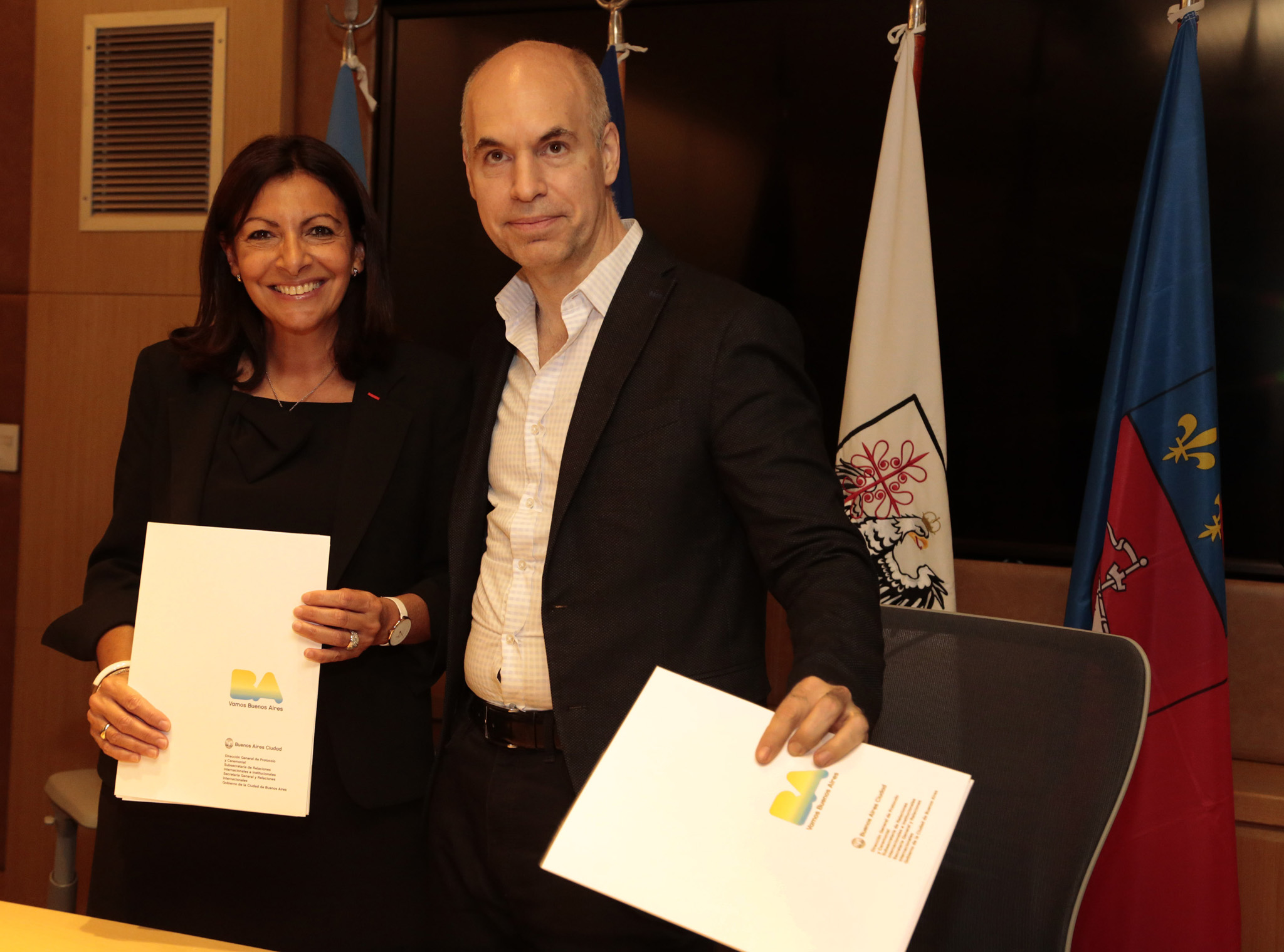 Horacio Rodríguez Larreta recibió a la alcaldesa de Paris