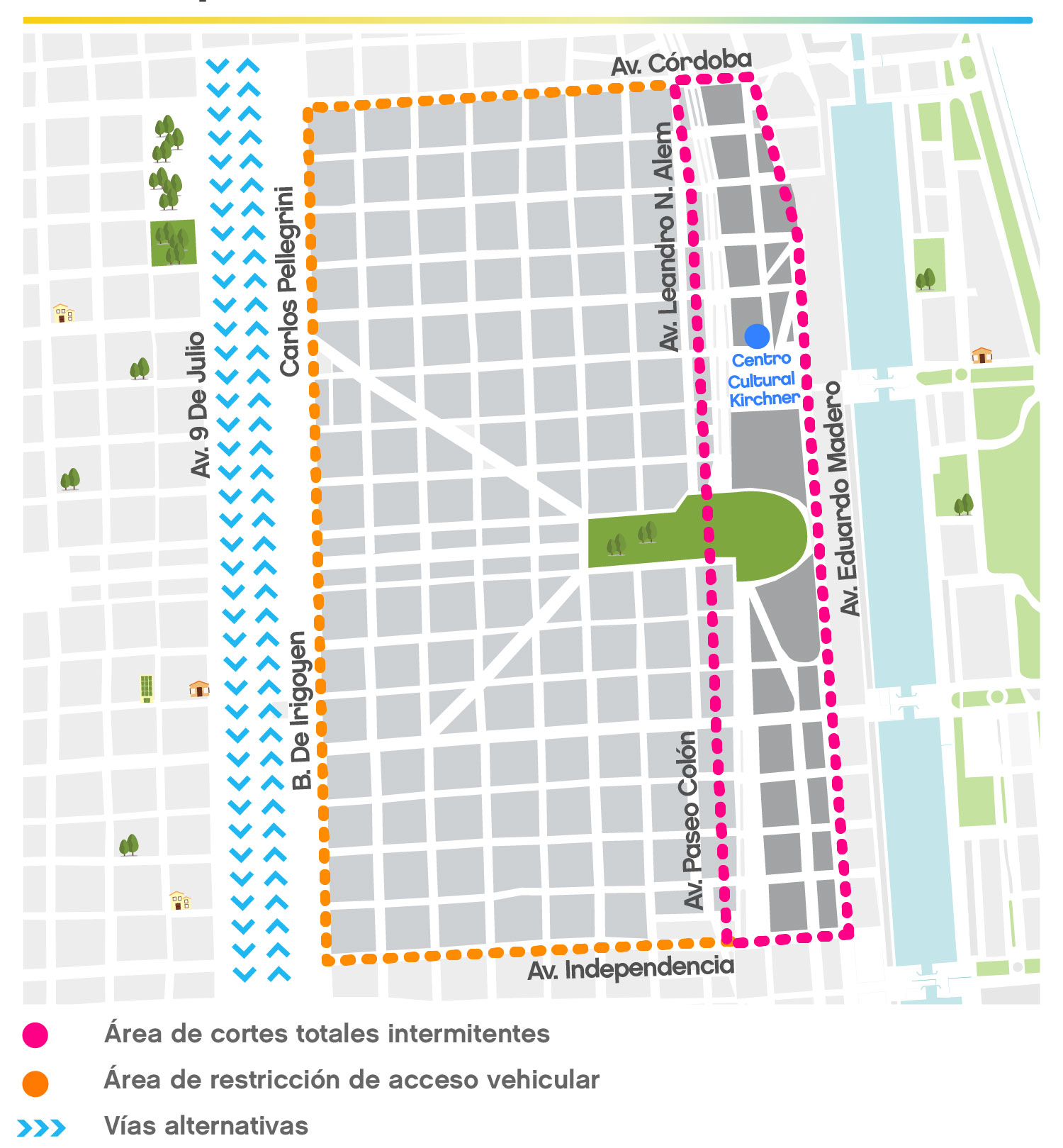 Foro de Inversión en Buenos Aires: restricciones al tránsito y vías alternativas.