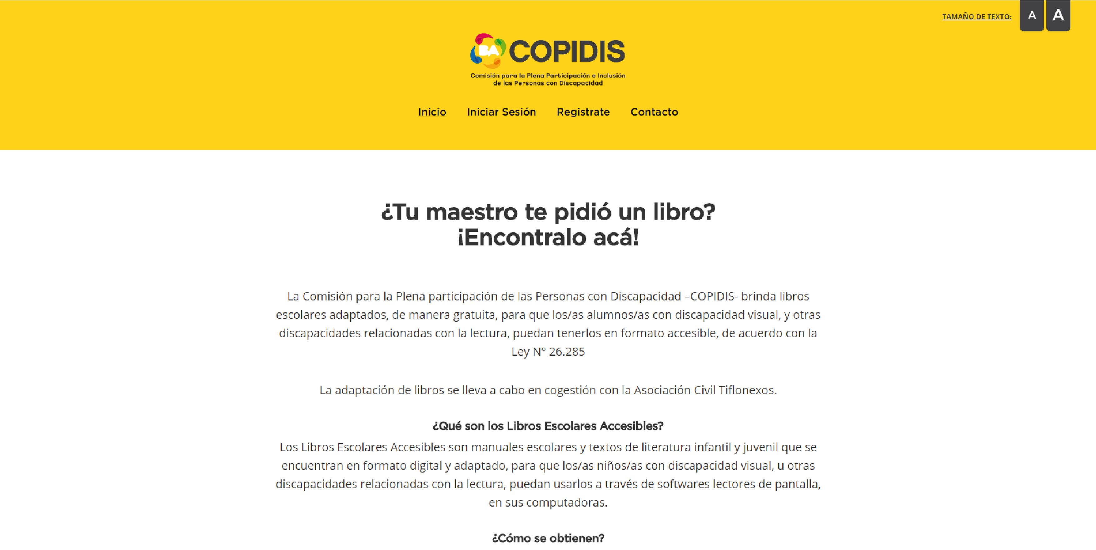 Libros escolares accesibles