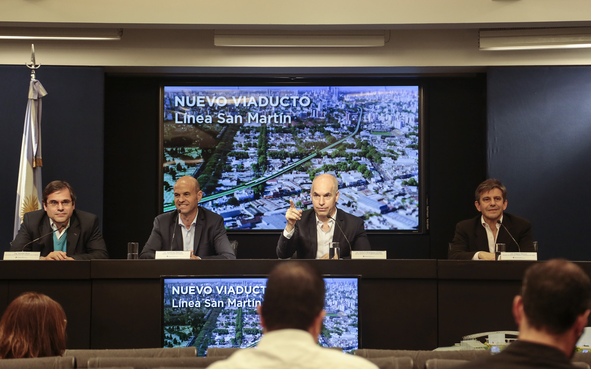 Rodríguez Larreta y Dietrich presentaron el proyecto del viaducto del ferrocarril San Martín