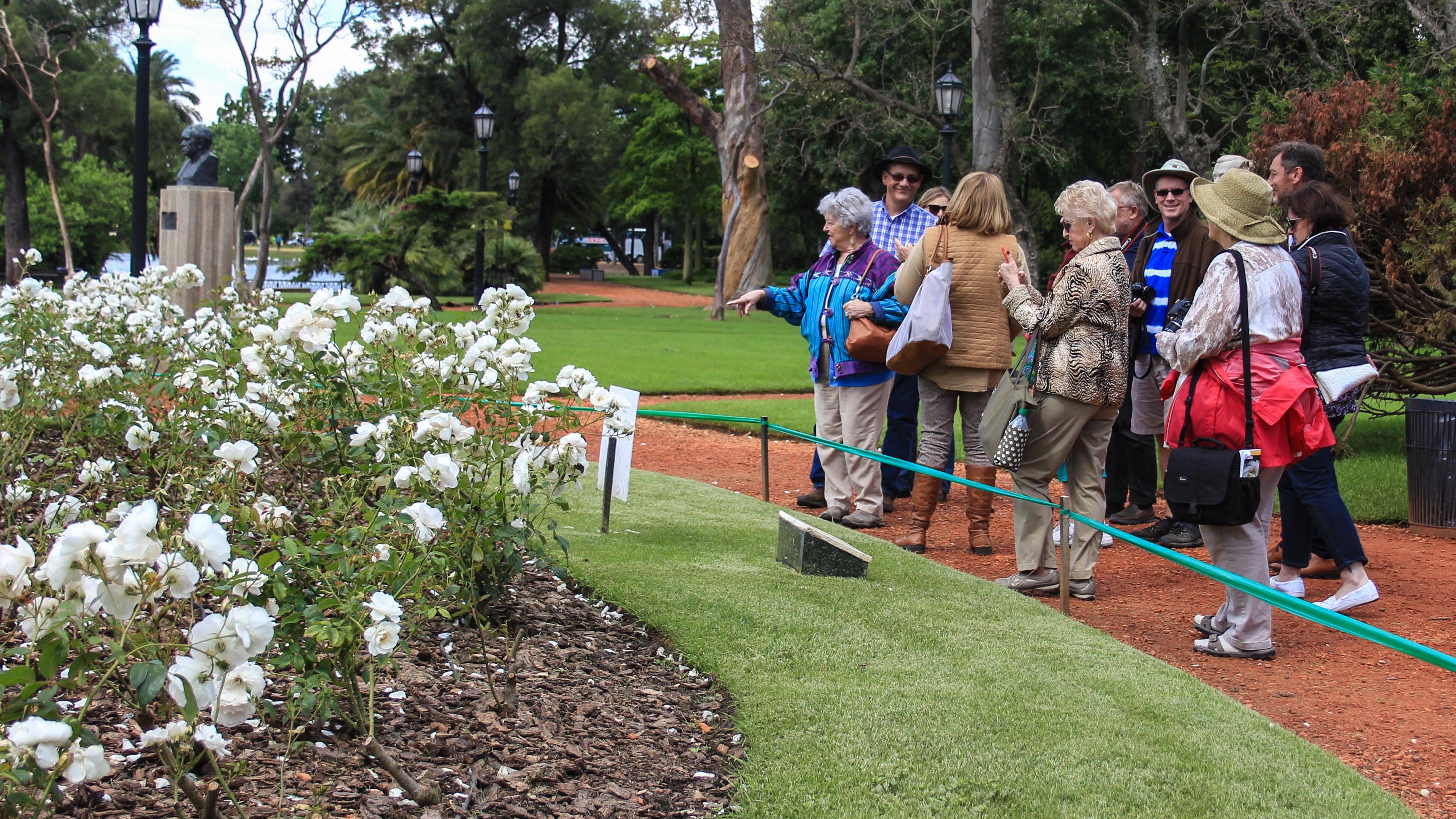 Visita internacional al Rosedal
