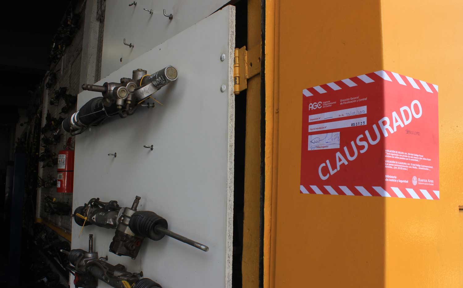 Operativo contra desarmaderos en Paternal