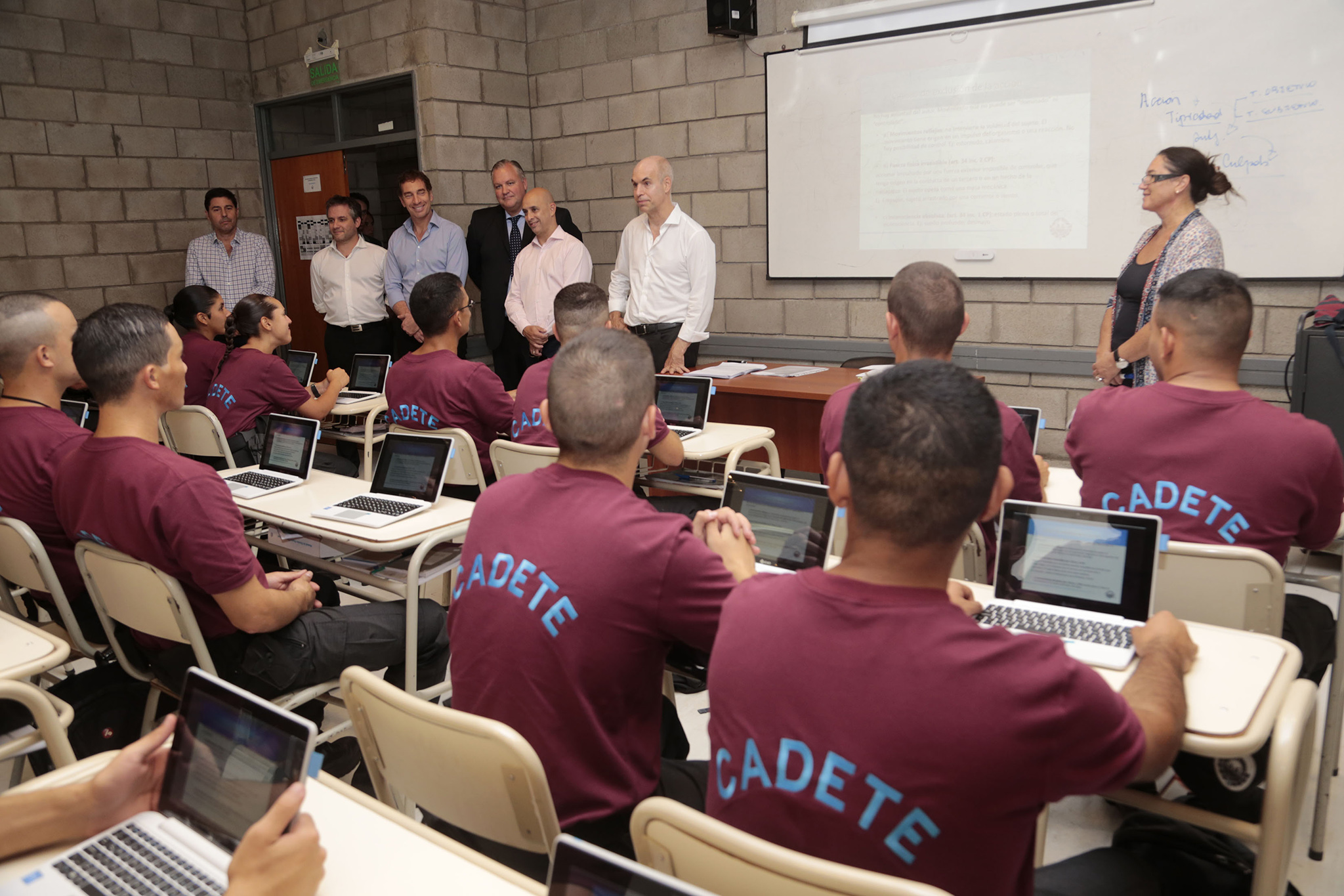 Horacio Rodríguez Larreta visitó un entrenamiento de cadetes de la Policía de la Ciudad