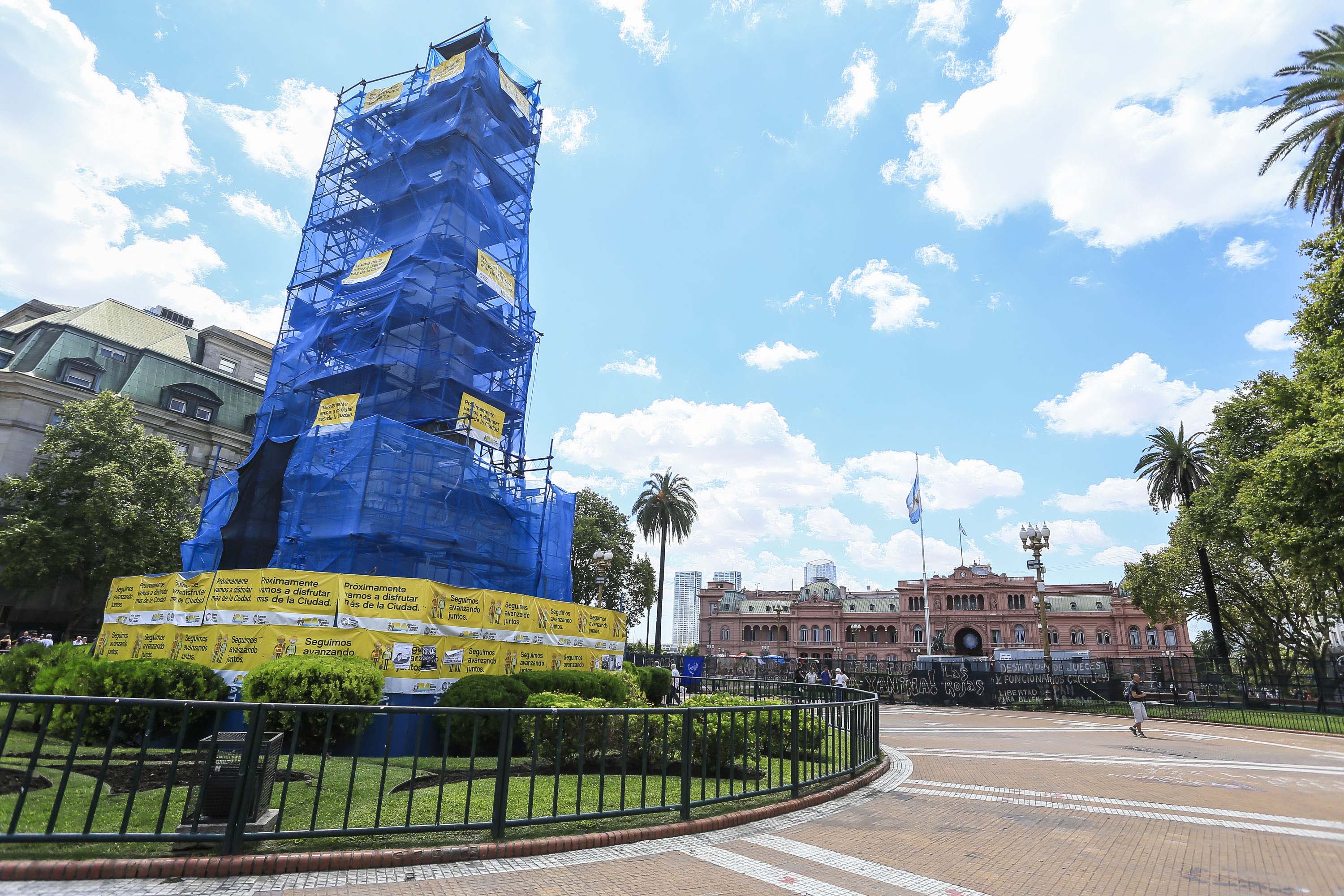 Avanza la restauración integral de la Pirámide de Mayo