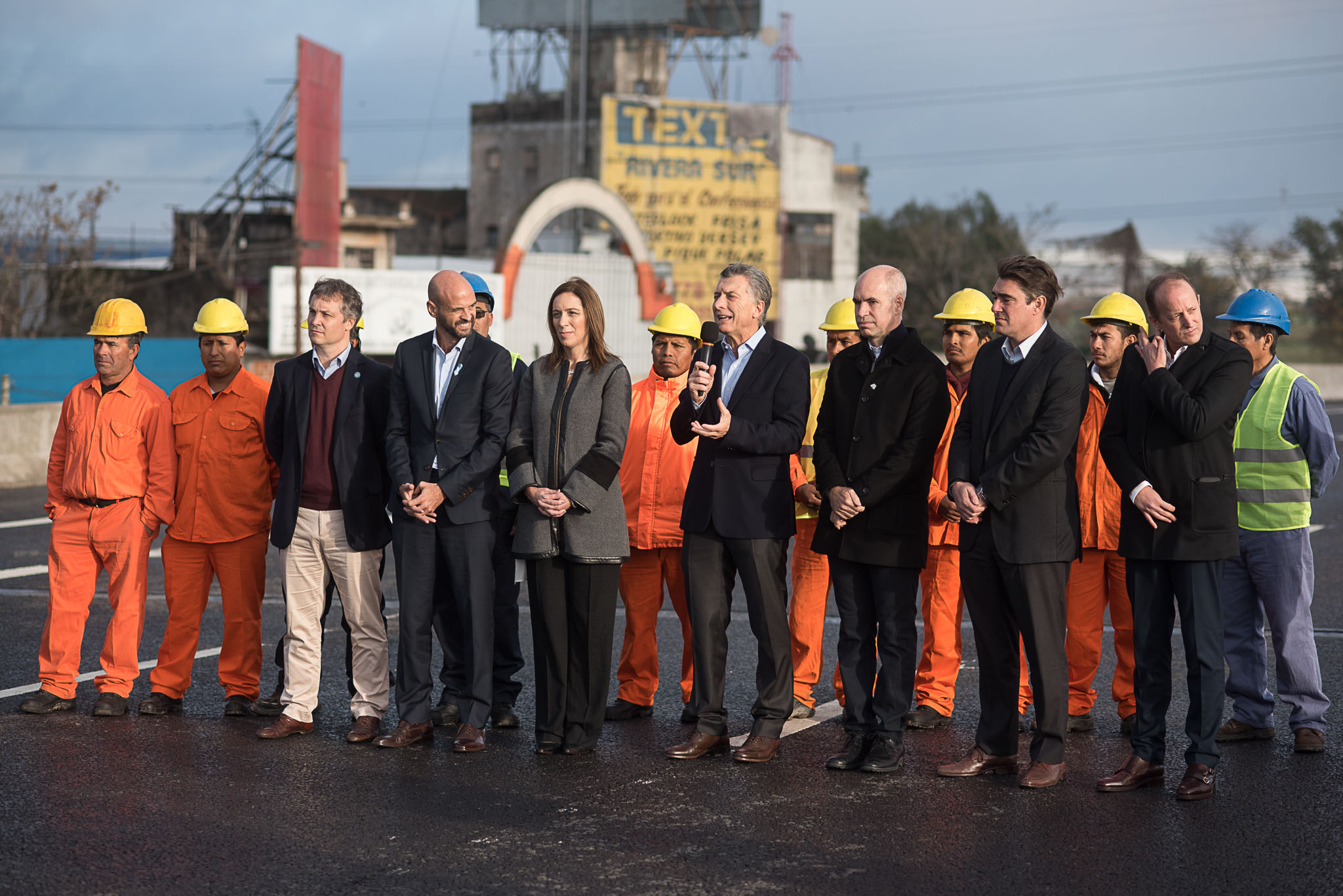 Macri, Rodríguez Larreta y Vidal inauguraron un tramo del Viaducto del Puente La Noria