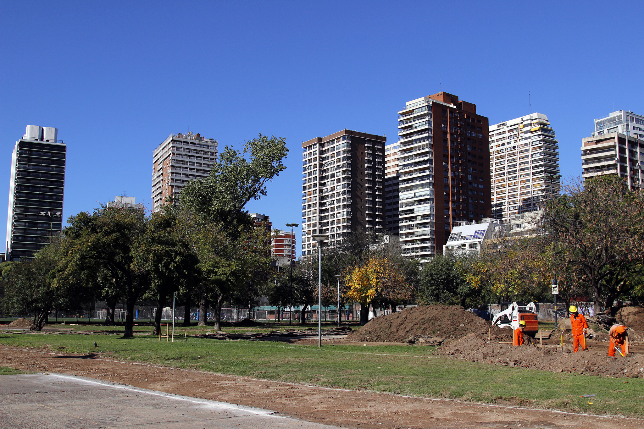 El Parque Las Heras está en plena obra para su renovación