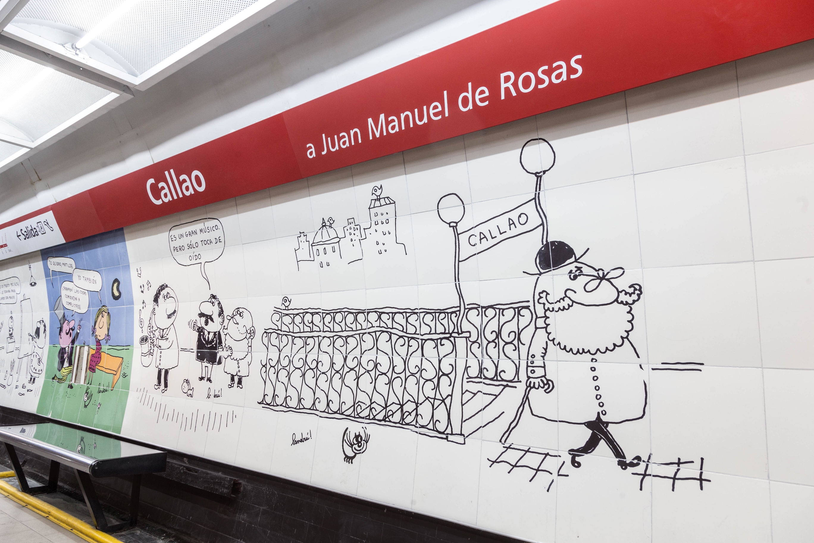 Un recorrido por el humor de Landrú en la estación Callao de la Línea B
