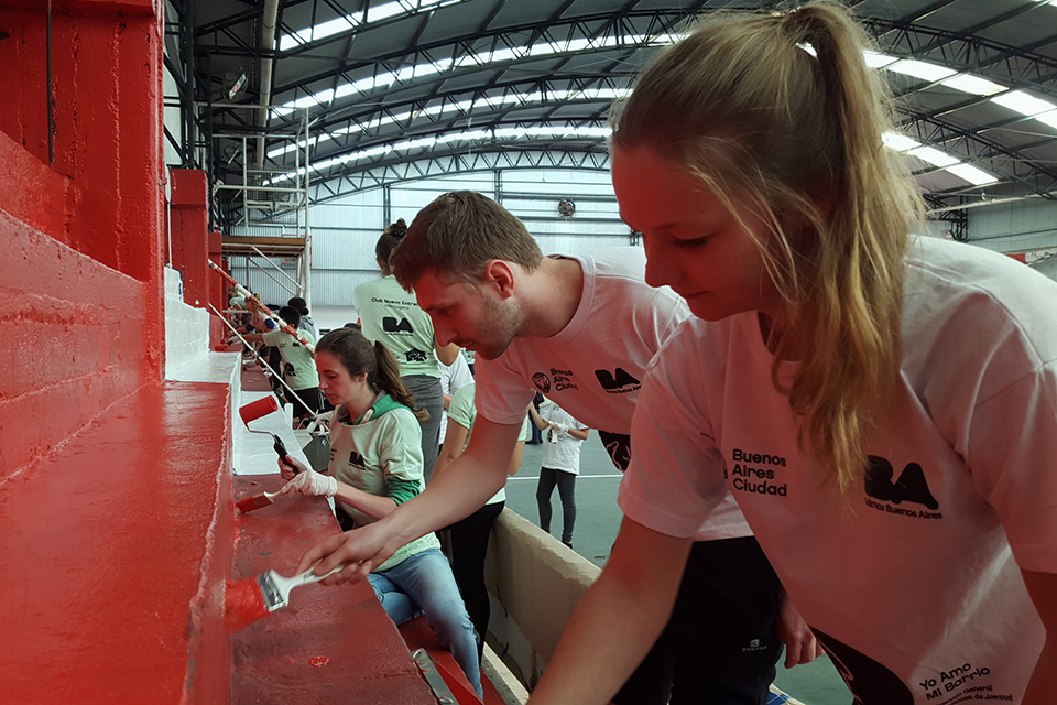 Nueva Jornada Solidaria #YoAmoMiBarrio en Céspedes y Giribone, Chacarita.