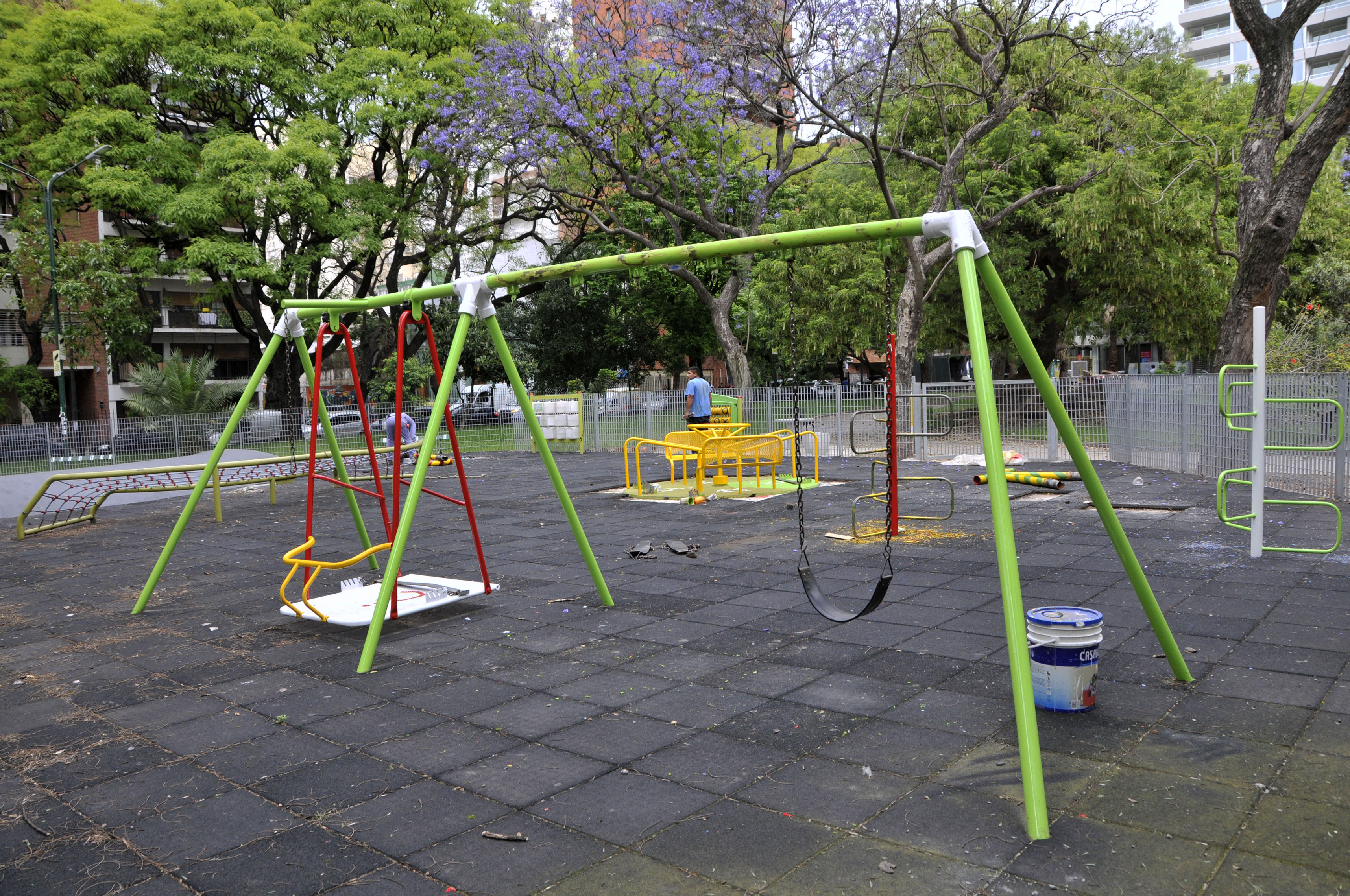 Ya se está renovando la Plaza Alberti