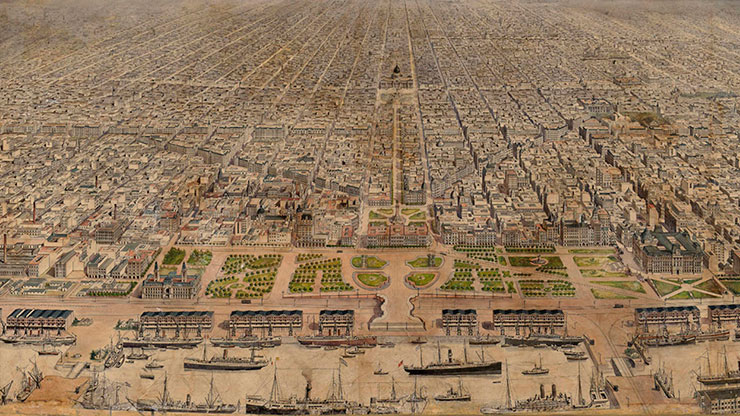 El monumental dibujo de la Buenos Aires de 1915, un tesoro oculto por más de un siglo