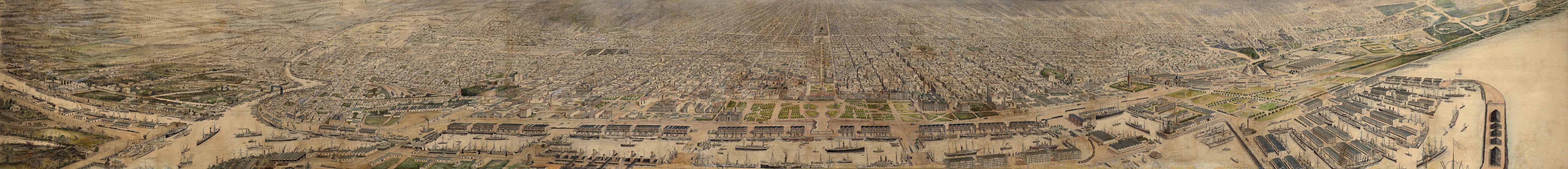 Buenos Aires, a vista de pájaro: Jean Désiré Dulin (1839-1919)