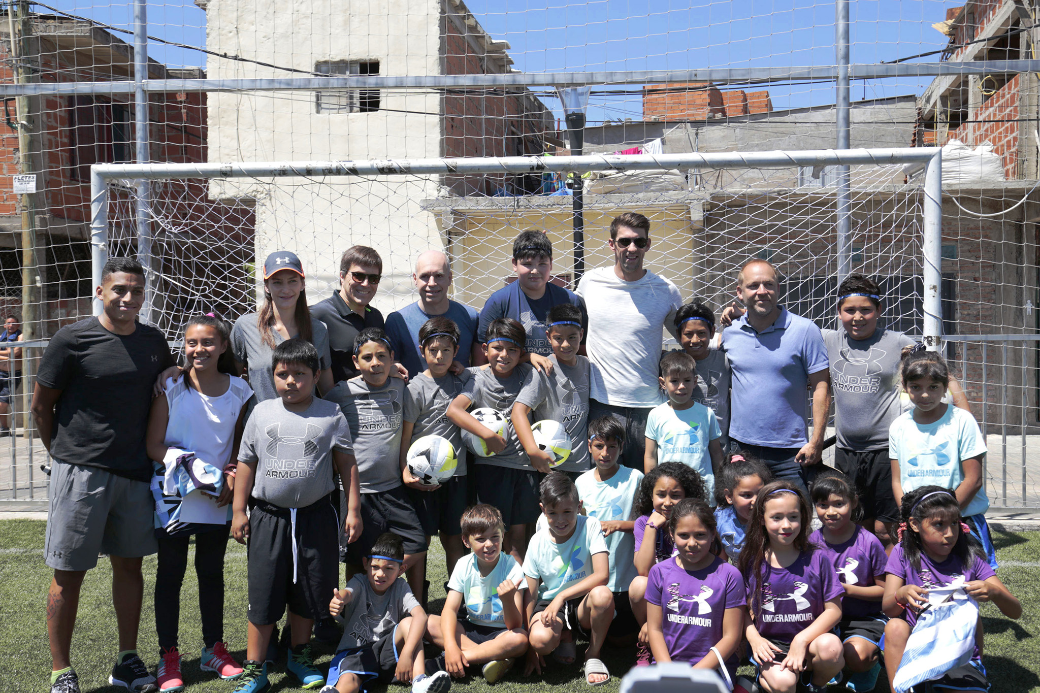 Rodríguez Larreta y Phelps compartieron una actividad en el Barrio 31