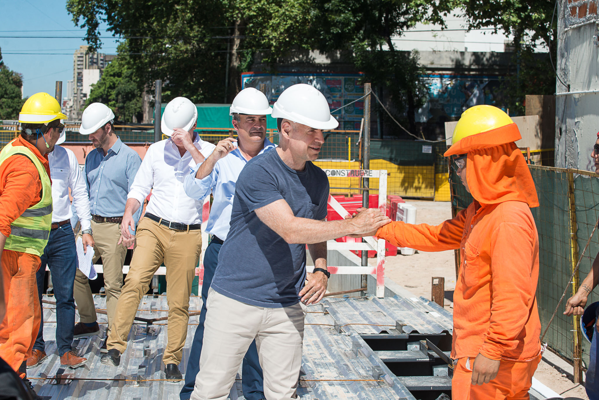 Horacio Rodríguez Larreta recorrió las obras del Cruce Medrano