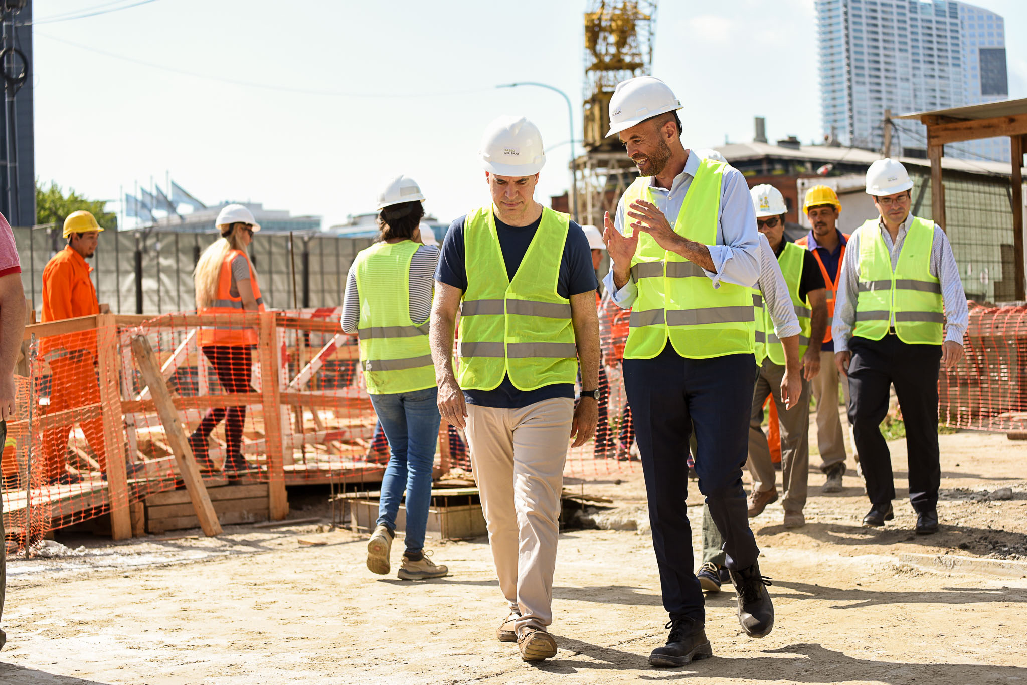 Horacio Rodríguez Larreta y Guillermo Dietrich recorrieron las obras del nuevo corredor