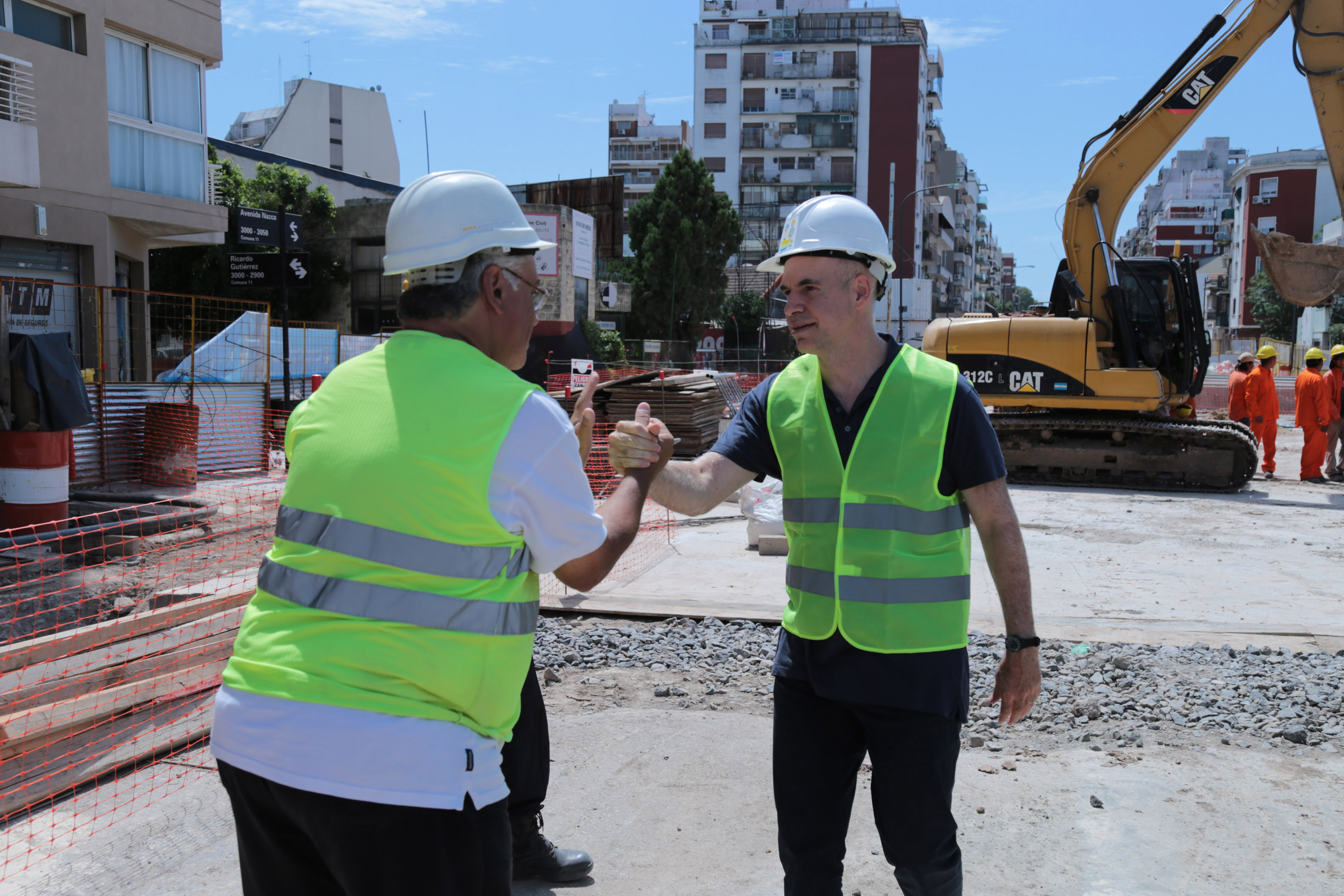 Rodríguez Larreta visitó la obra del Paso Bajo Nivel Nazca
