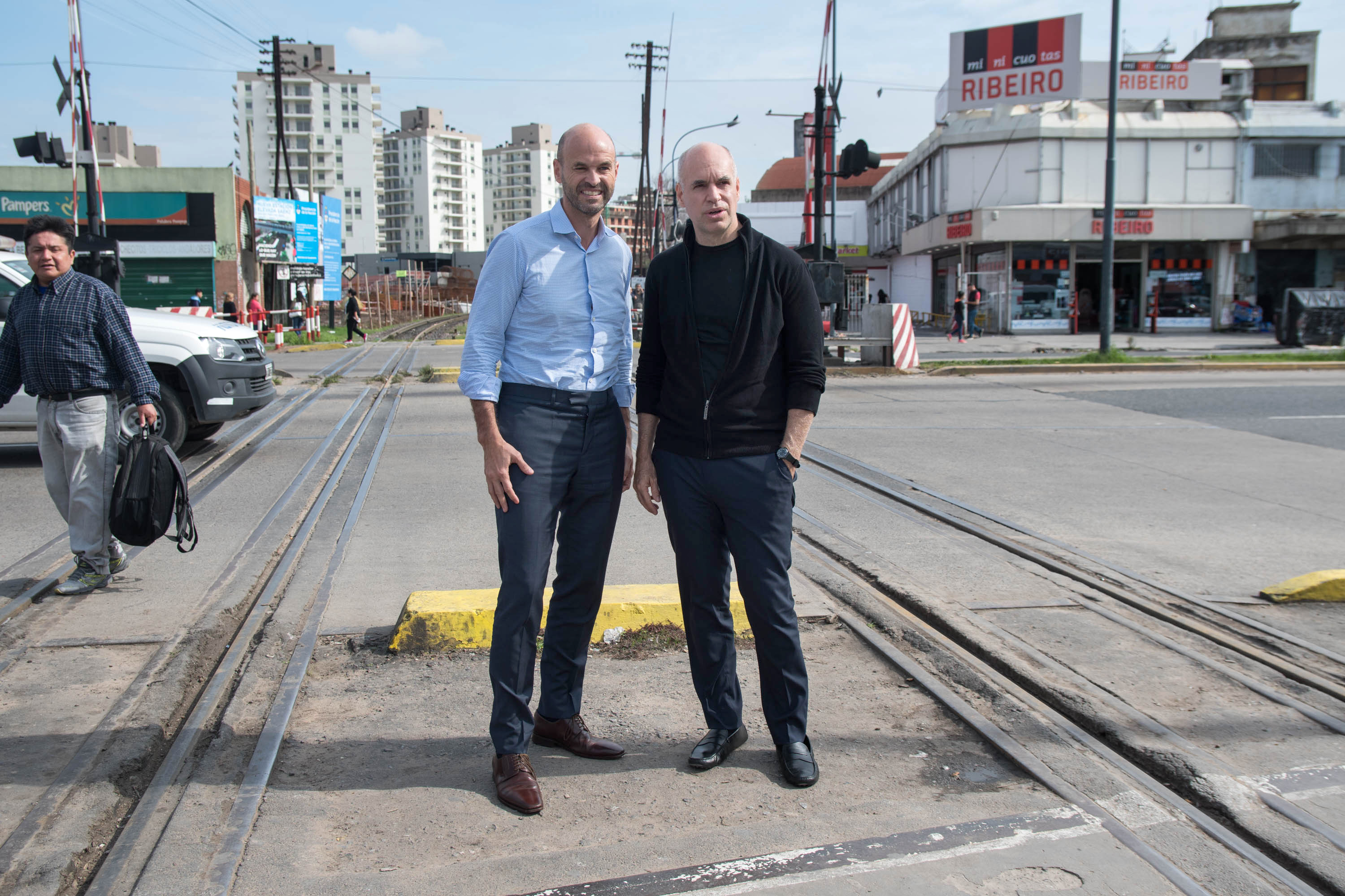 Rodríguez Larreta y Dietrich en la apertura del cruce de las avenidas Sáenz y Perito Moreno