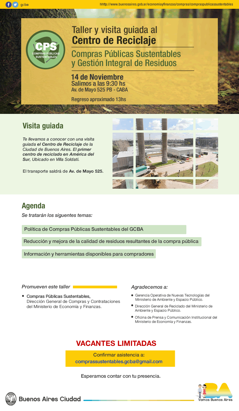 Taller y Visita guiada al centro de reciclaje de Villa Soldati.