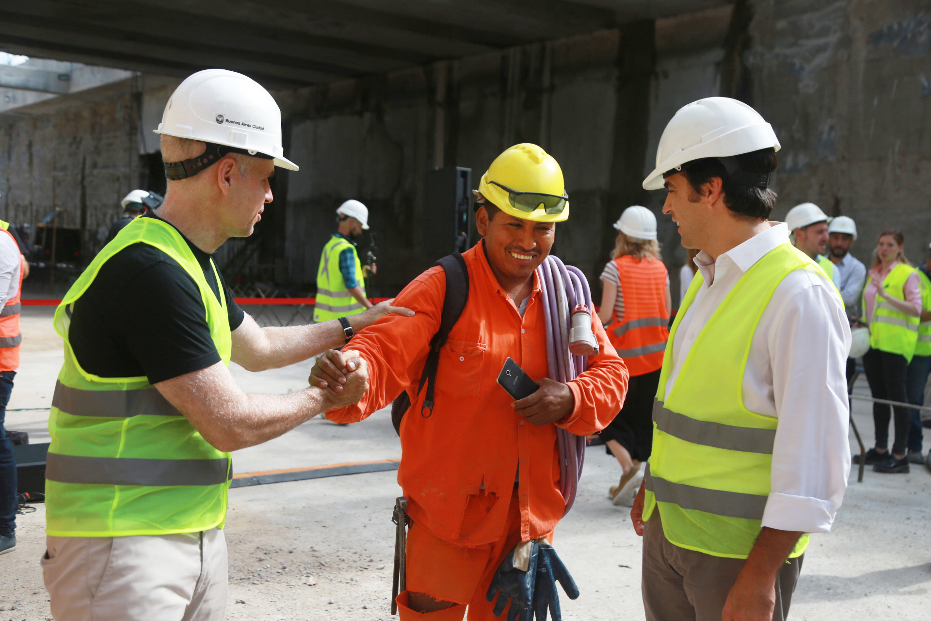 Rodríguez Larreta y Dietrich recorrieron la obra del Paseo del Bajo