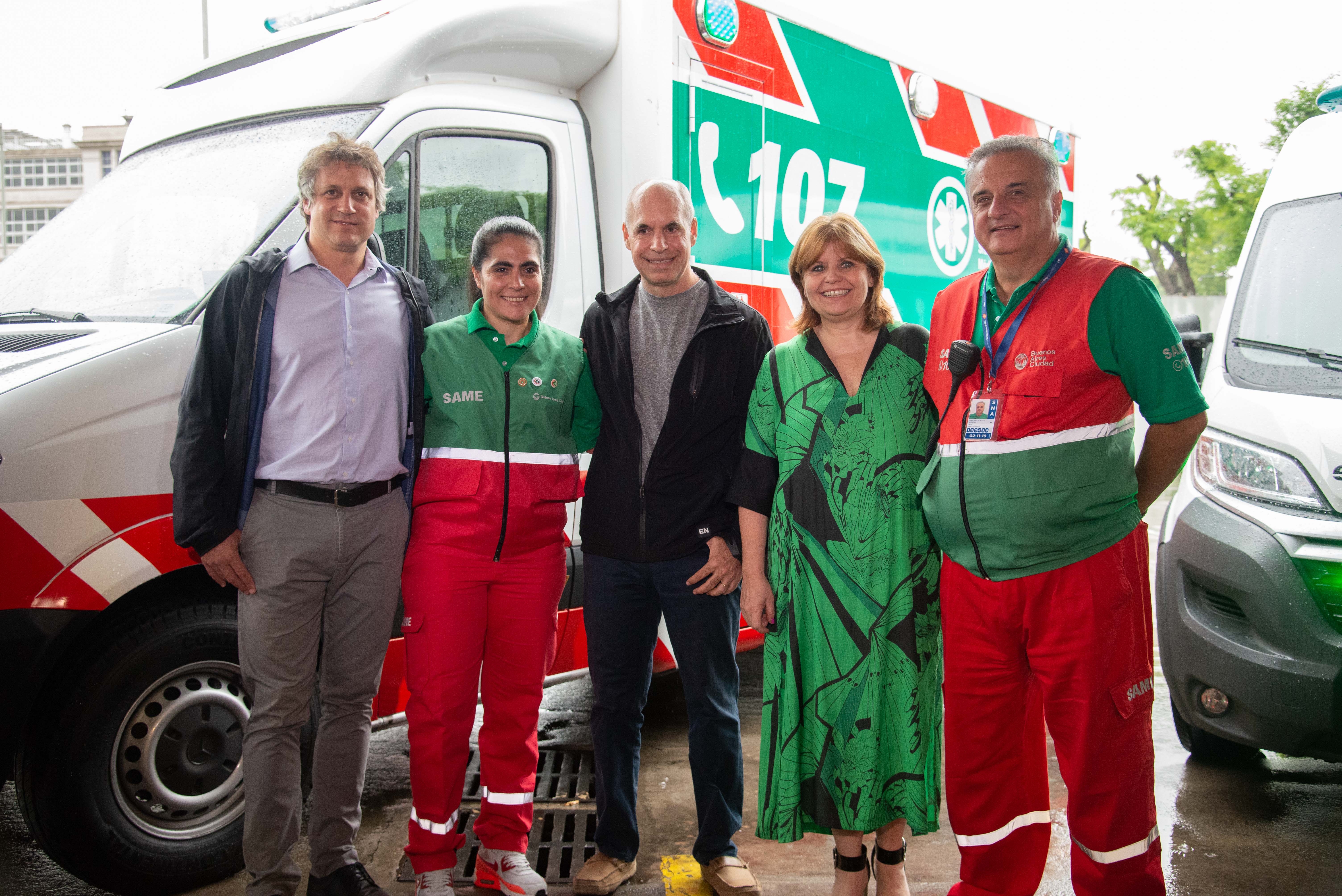 Horacio Rodríguez Larreta presentó a la primera mujer chofer del SAME