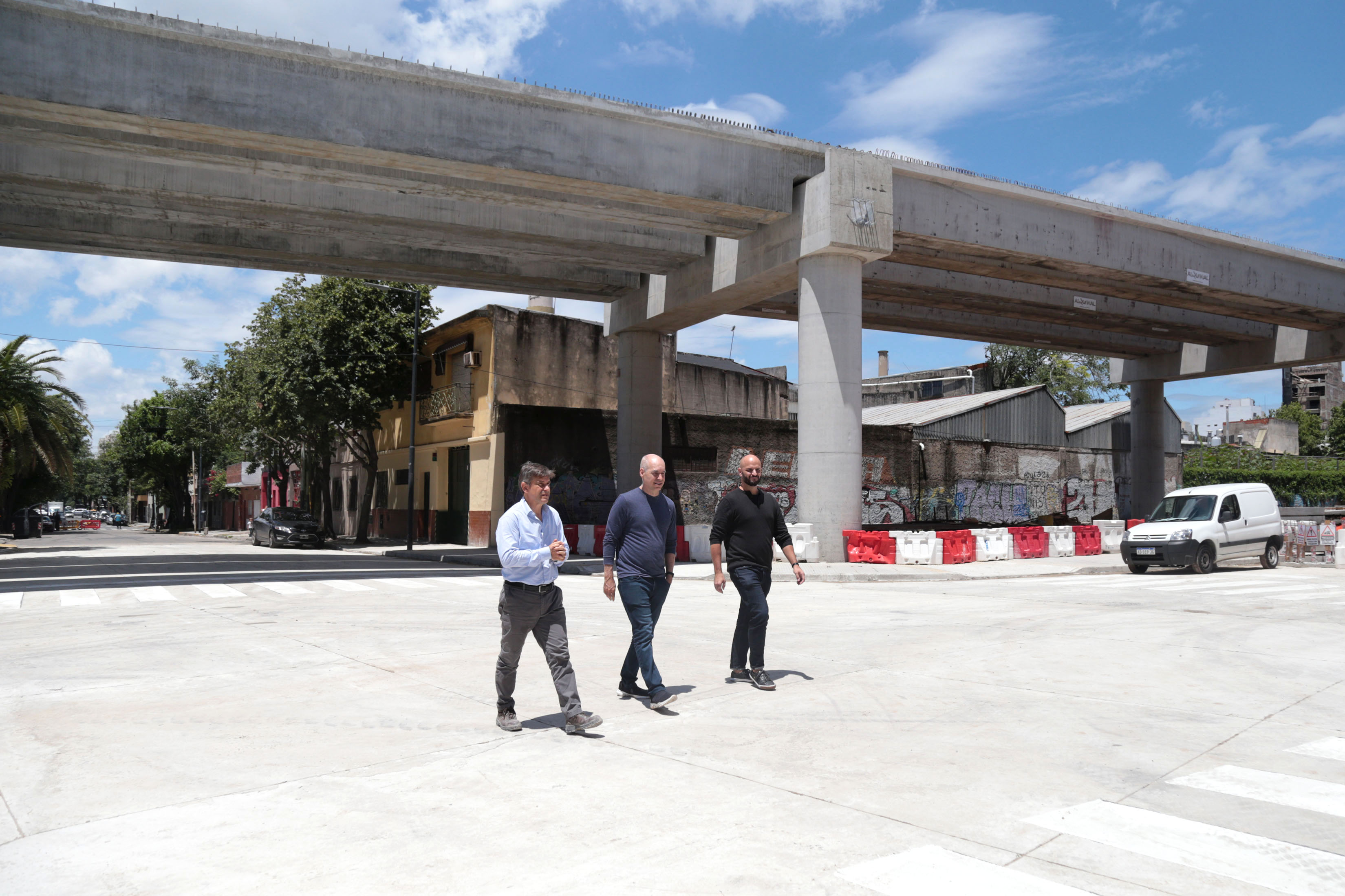 La calle Aguirre se habilitó al tránsito gracias a la obra del Viaducto San Martín