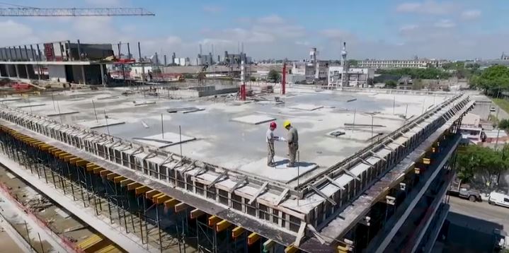El futuro Ministerio de Desarrollo Humano y Hábitat en Villa Lugano, desde un dron