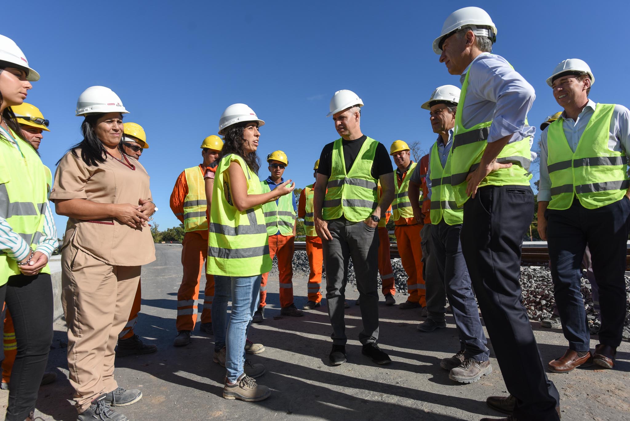 Mauricio Macri y Horacio Rodríguez Larreta recorrieron las obras del Viaducto Mitre