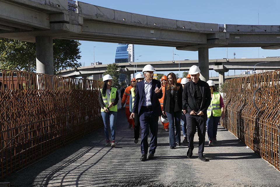 Macri, Rodríguez Larreta y Vidal, recorrieron la nueva conexión del Paseo del Bajo con la Autopista 25 de Mayo