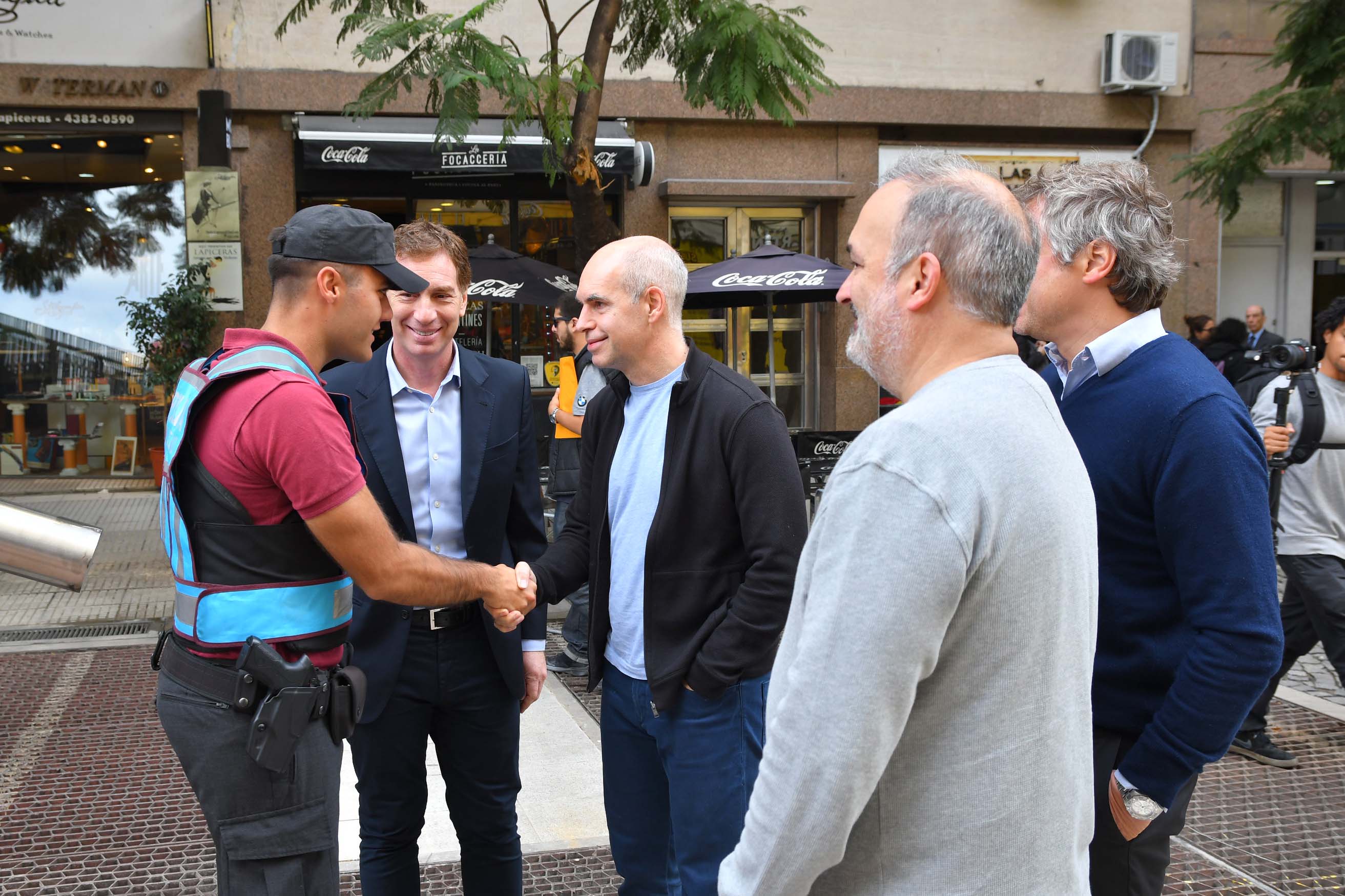 Horacio Rodríguez Larreta y Diego Santilli inauguraron el Centro de Monitoreo 9 de Julio