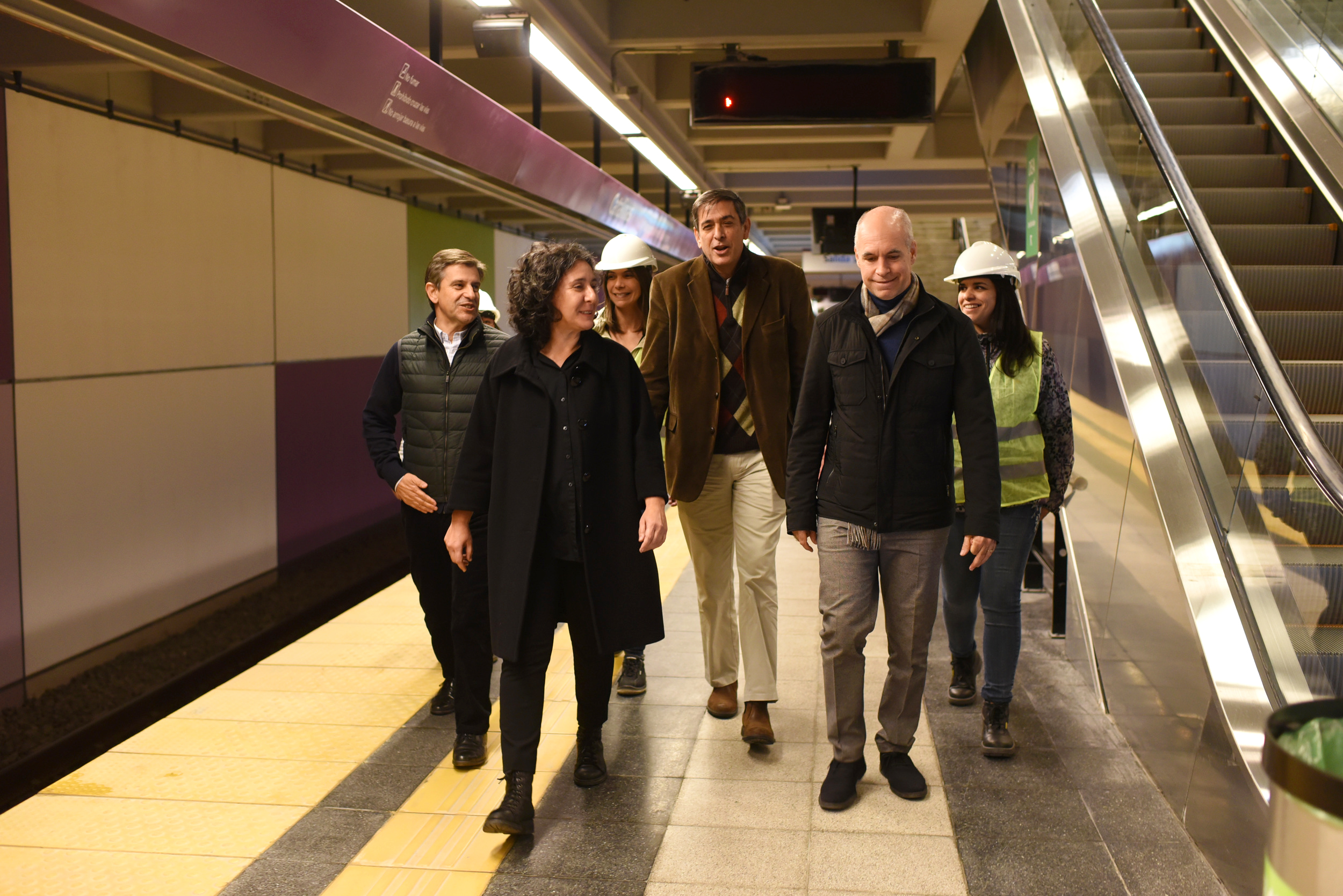 Rodríguez Larreta recorrió la futura estación Catalinas de la Línea E del subte