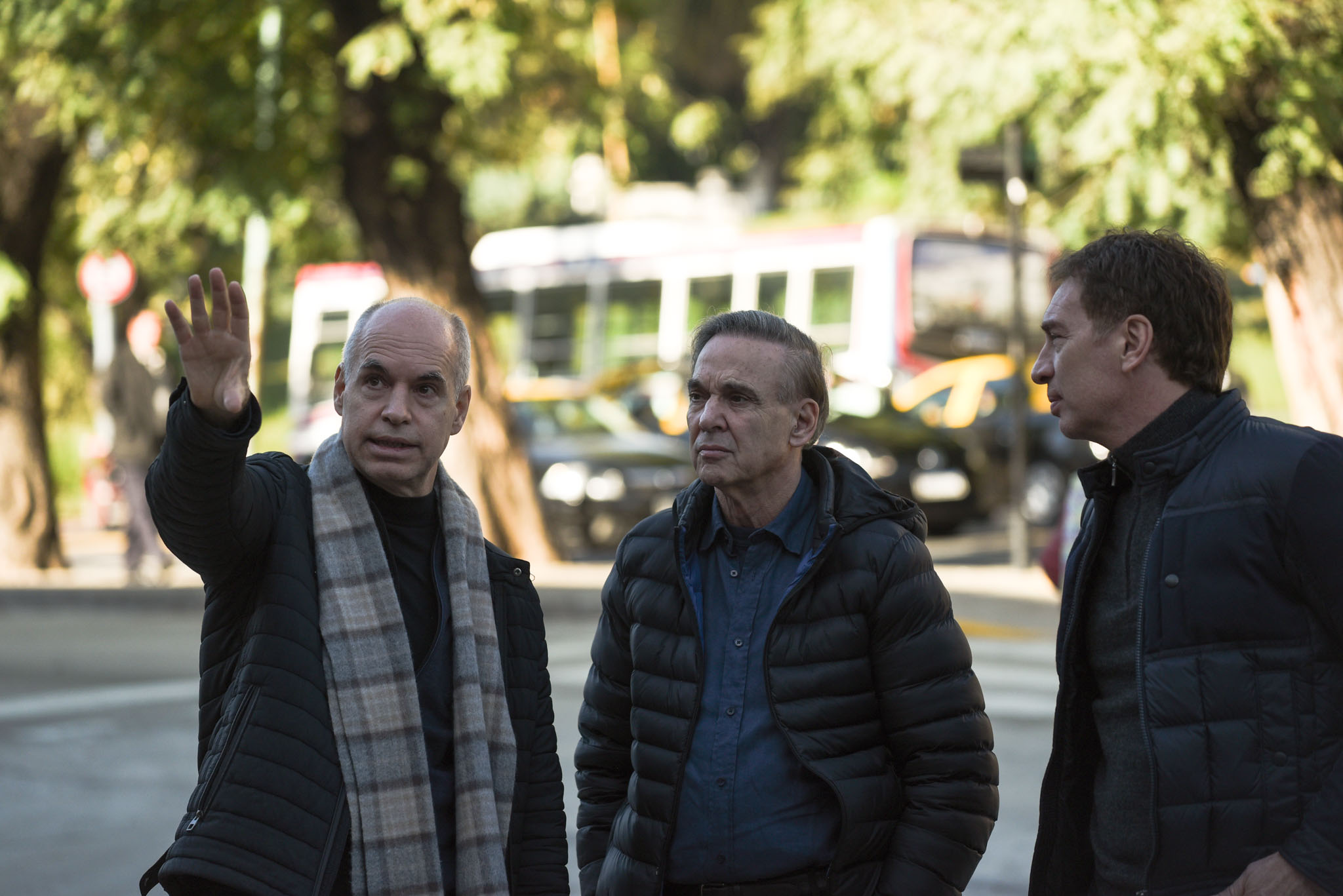 Horacio Rodríguez Larreta y Diego Santilli recorrieron con el senador Miguel Ángel Pichetto el Viaducto Mitre