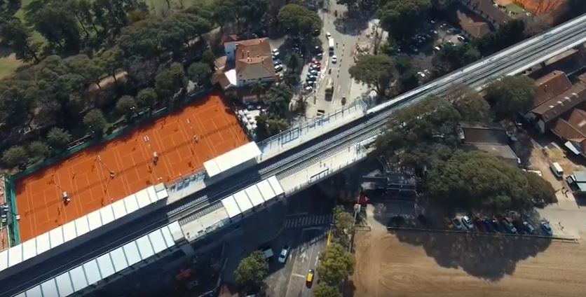 Viaducto Mitre: la calle Olleros reabierta sin barreras, desde un drone