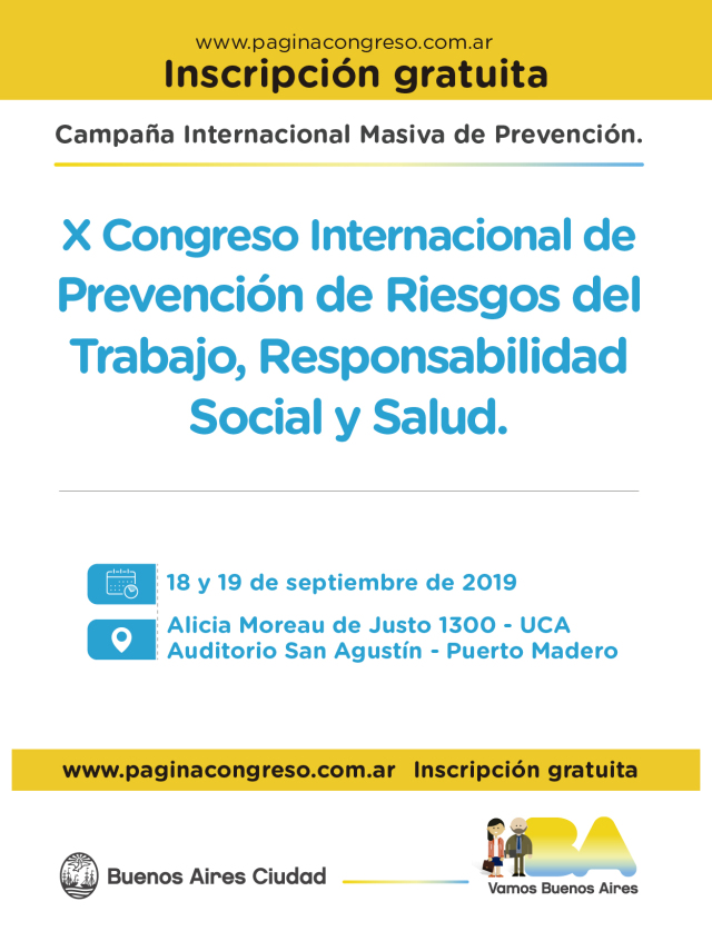 X Congreso Internacional de Prevención de Riesgos del Trabajo, Responsabilidad Social y Salud