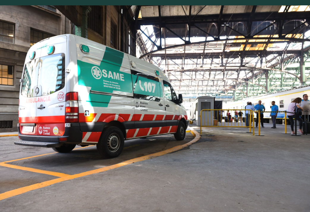 Nuevo servicio de emergencia permanente del SAME en la Estación Constitución de trenes