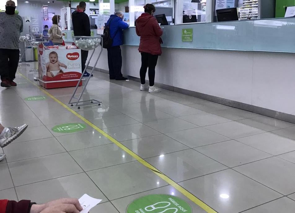 Distanciamiento social en comercios