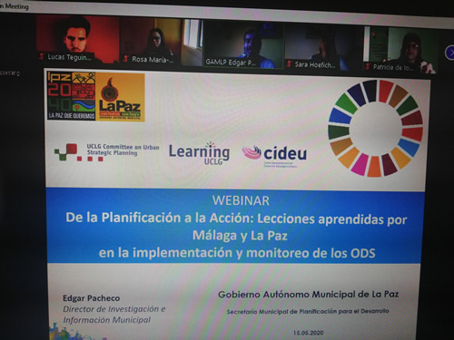 La UCPE junto con el CIDEU y CGLU organizó videoconferencia