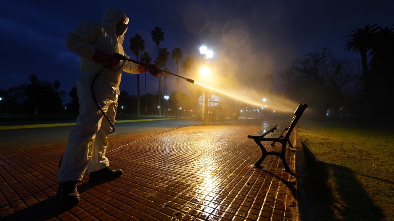 Fotogalería: así se desinfecta la Ciudad por Covid-19