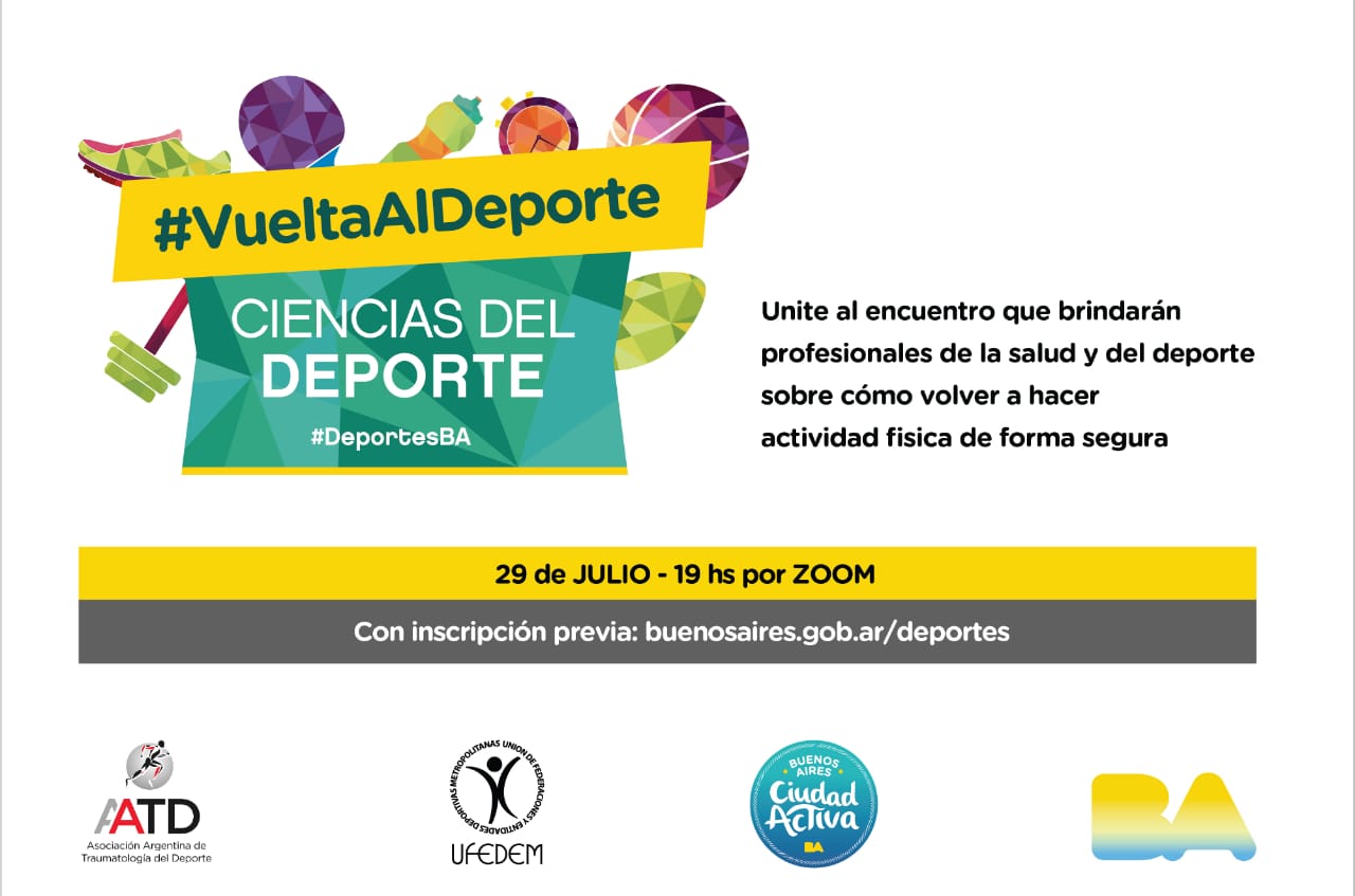 #VueltaAlDeporte, hoy a las 19 horas por Zoom