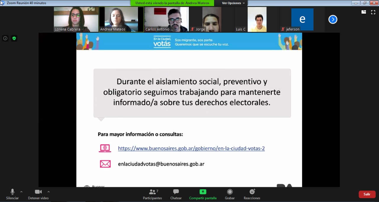 Capacitamos a representantes de la colectividad colombiana en Argentina