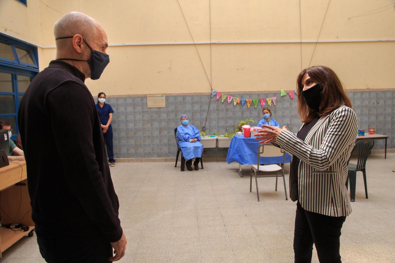 Rodríguez Larreta supervisó la campaña de vacunación gratuita y obligatoria