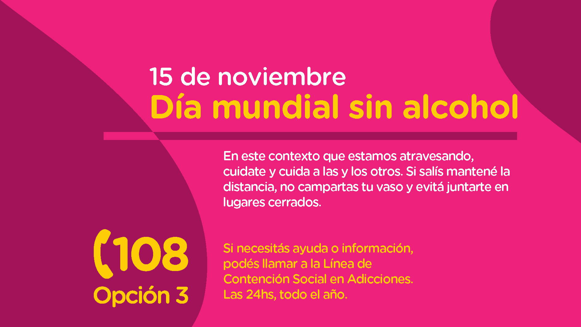 15 de noviembre: “DIA MUNDIAL SIN ALCOHOL”