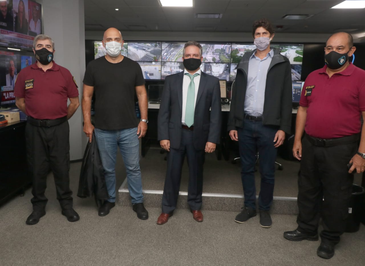 D´Alessandro recorrió con Lousteau y Yacobitti el Departamento Central de la Policía de la Ciudad. 