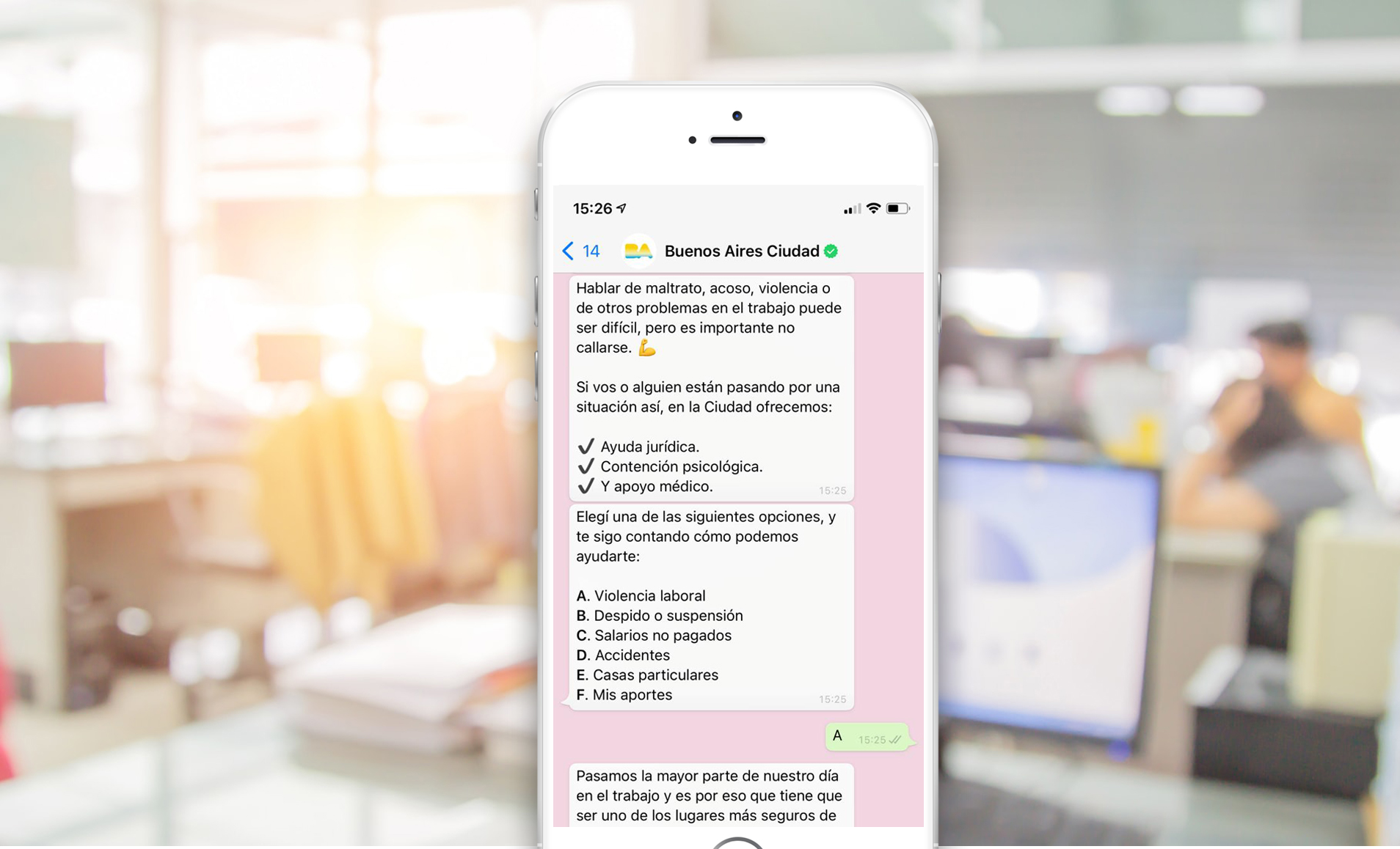 El chat de la Ciudad, Boti, ahora también brinda asistencia a víctimas de violencia laboral 