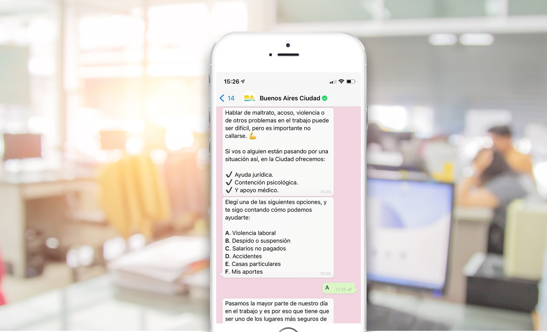 Ahora Boti, el chat de la Ciudad, también brinda asistencia a víctimas de violencia laboral
