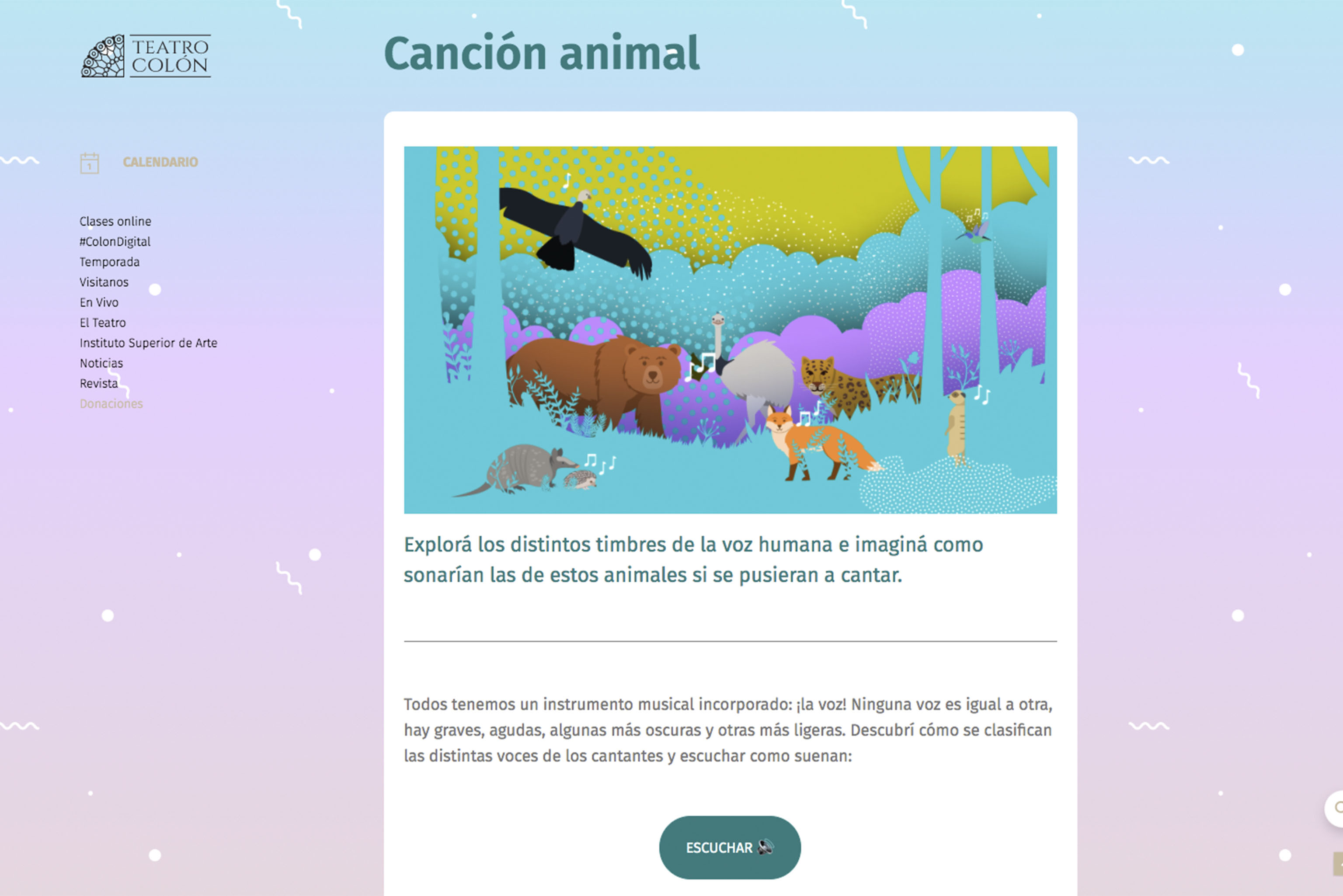 Teatro Colón: 15 nuevas propuestas digitales para disfrutar en familia