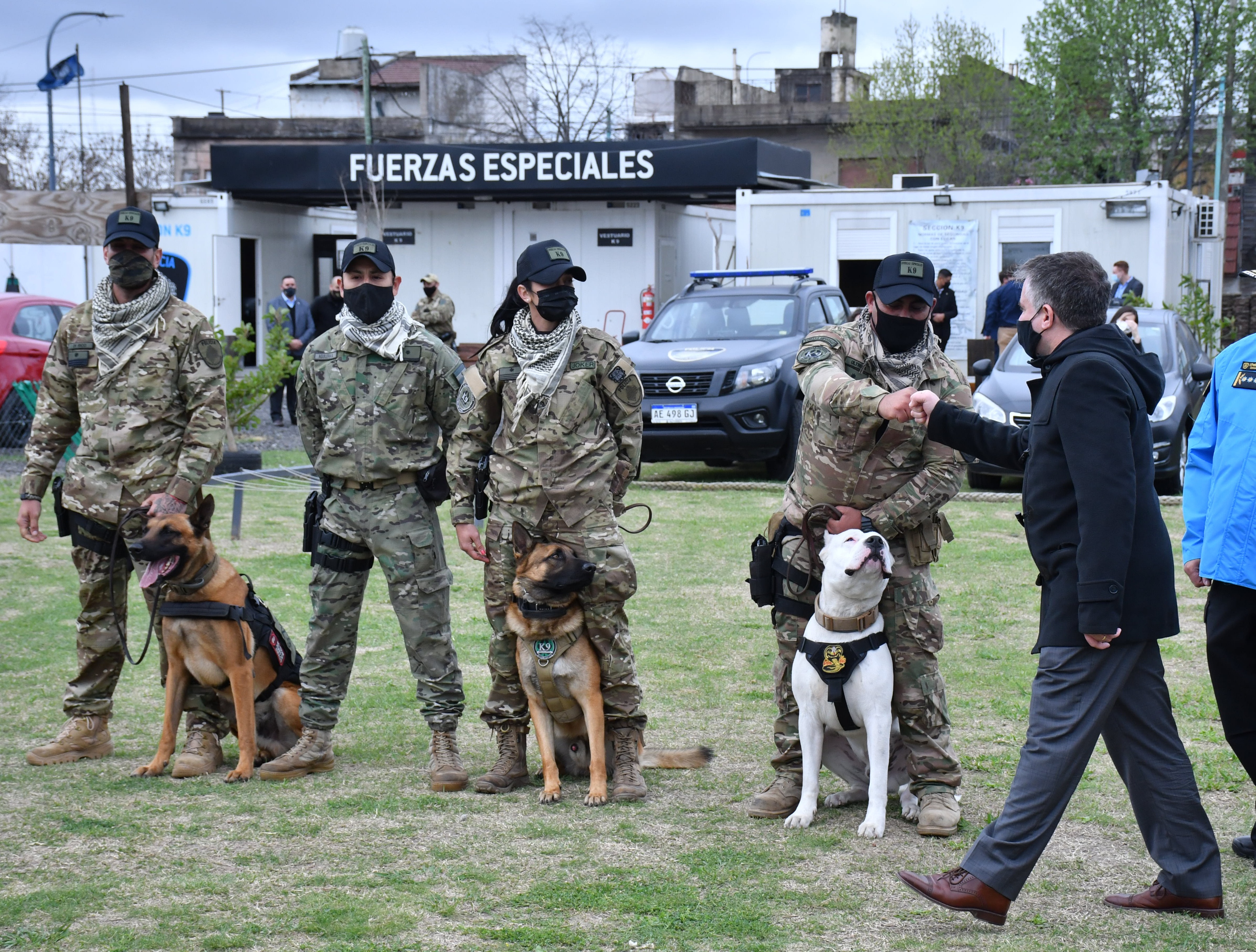 D'Alessandro encabezó el acto por el tercer aniversario de la Sección K9 de la Policía de la Ciudad 