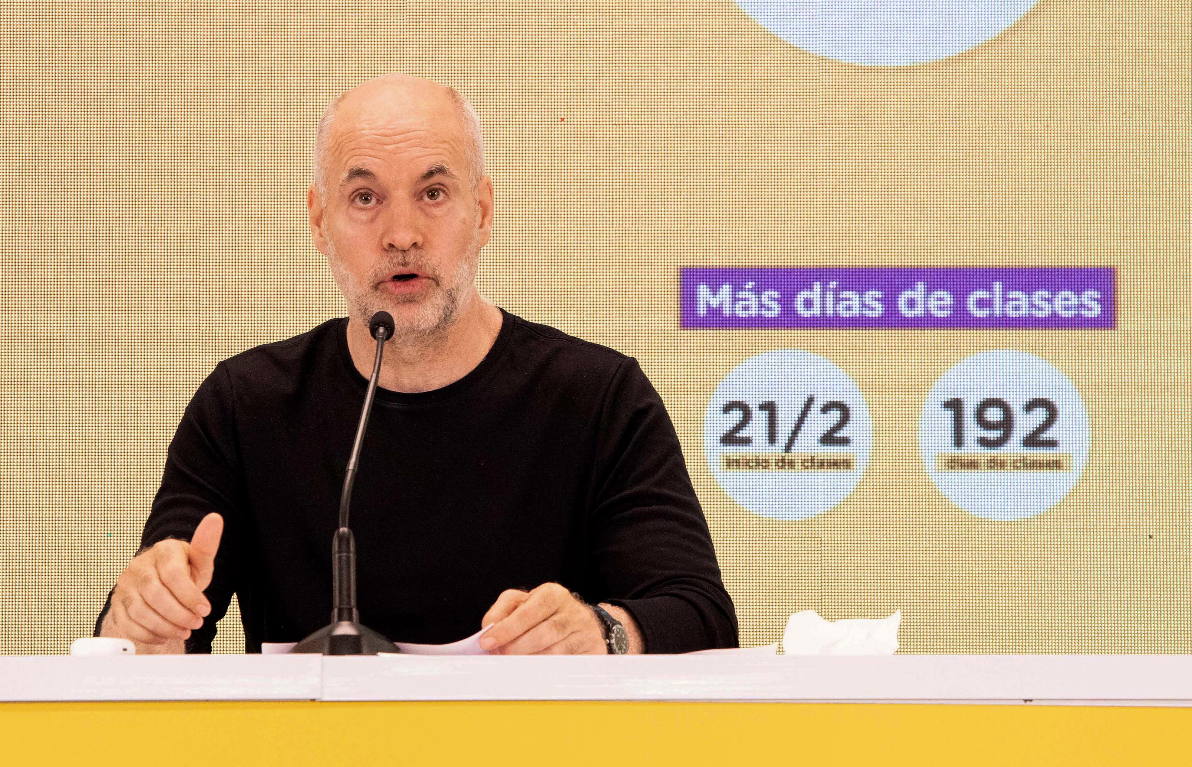 Rodríguez Larreta presentó el calendario escolar 2022 con más días de clases