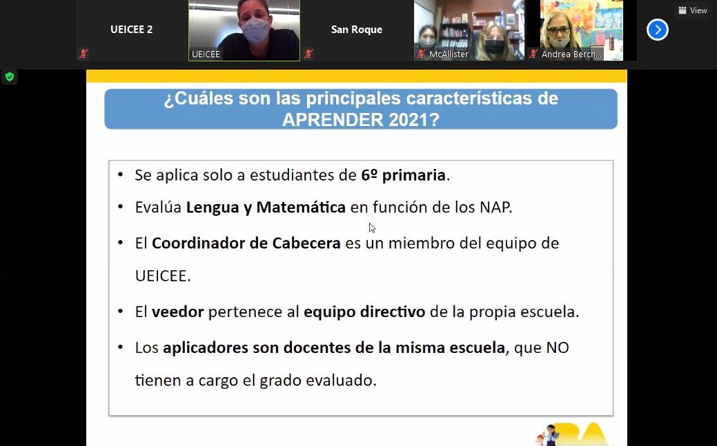 Capacitaciones para la aplicación de Aprender 2021 en la Ciudad
