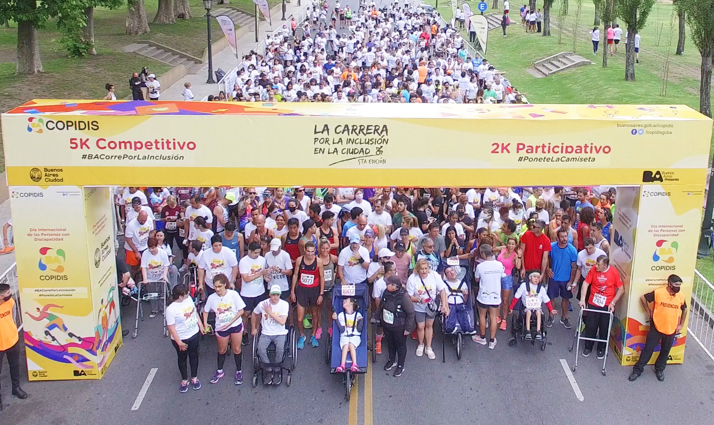 En el Día Internacional de las Personas con Discapacidad, se realizó una carrera por la inclusión