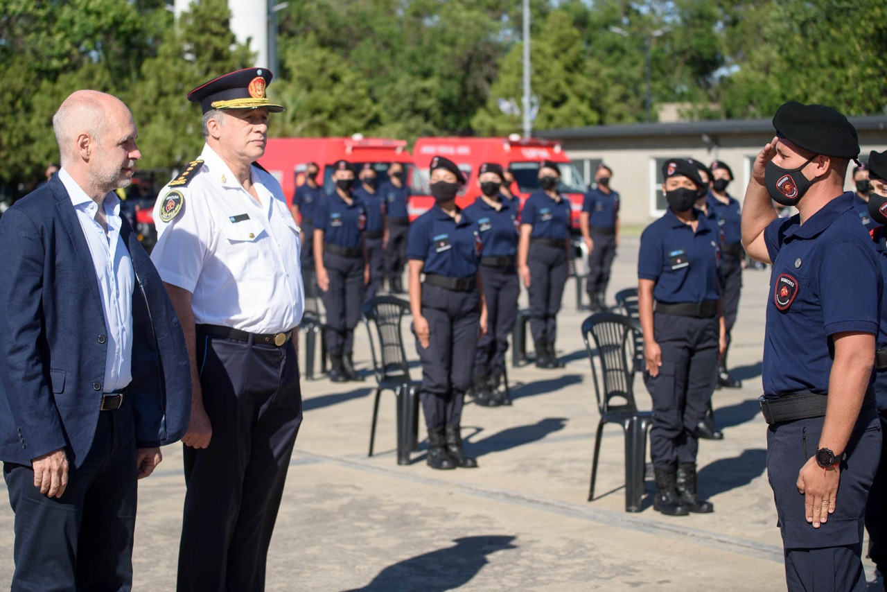 Rodríguez Larreta participó del acto de egreso de 79 nuevos bomberos de la Ciudad